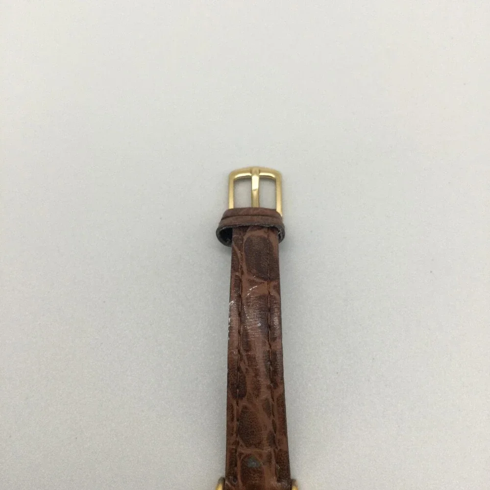 Vintage Pulsar Womens Watch 23mm Gold Tone Leather Date V827-0380 New Battery